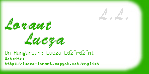 lorant lucza business card